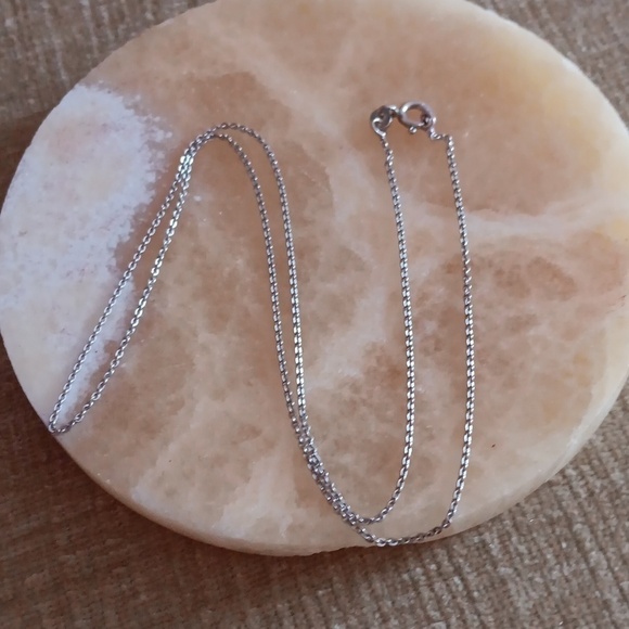 925 Italy Silver Delicate Tiny Chain Necklace - Picture 3 of 13